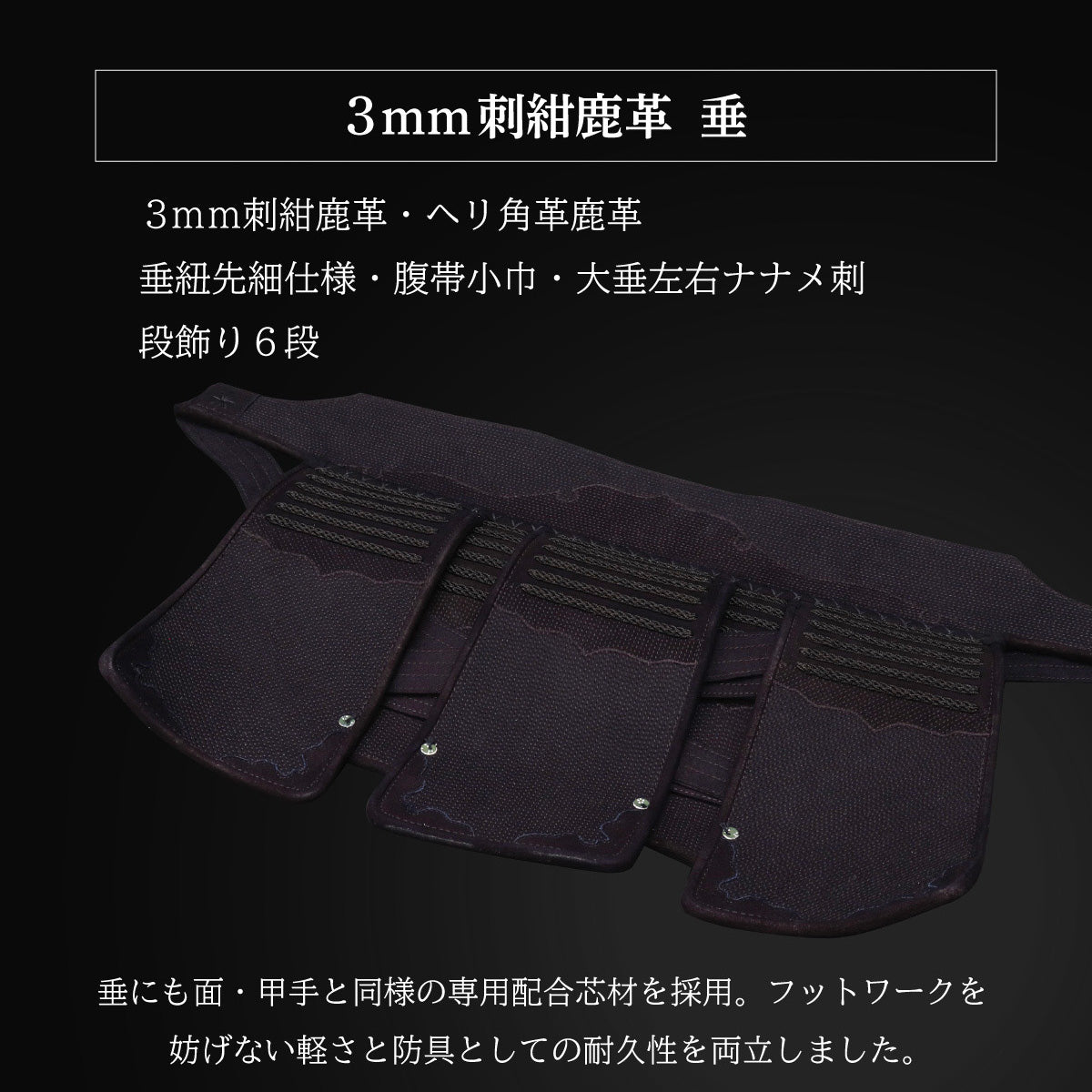 "A-1α MARK-X" 3mm Navy Leather Kendo Armor Set